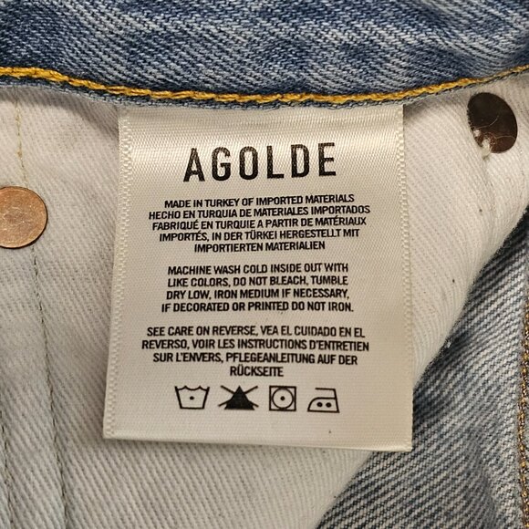 AGOLDE Parker Vintage Cutoff Shorts Women Size 26 Swapmeet - Picture 6 of 15